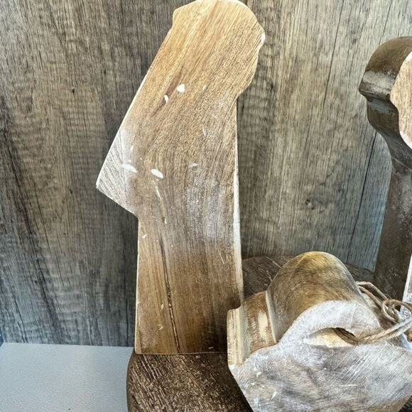 Rustic Nativity Set Christmas Home Decor FAST SHIP NEW - Picture 4 of 8